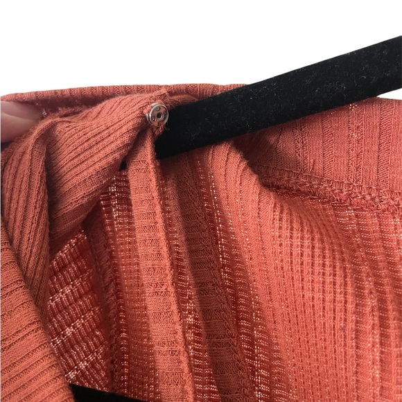 Madewell Pointelle Cardigan Twin Set Afterglow Red Size Small - Picture 5 of 7